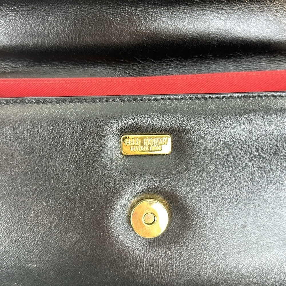 Vintage Fred Hayman Quilted Chic Leather Lady Handbag - Picture 6 of 10